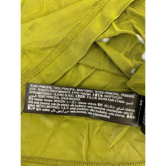 Massimo Dutti STUDIO Womens Silk Tank Top Shirt S Green Semi-Sheer 9429/952 NWT - Picture 5 of 8